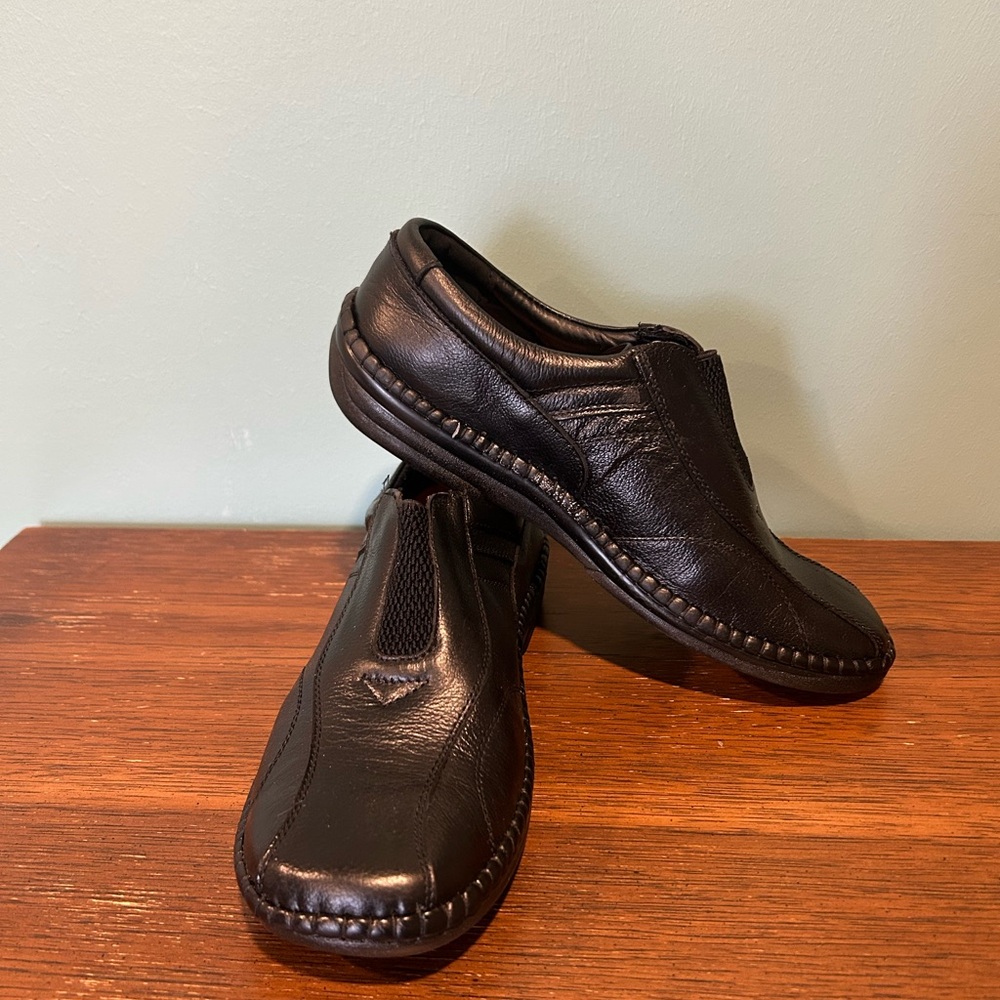 🔥🆕🔥 Tender Tootsies Dielle Black Leather Comfort Loafers - Size 9 - Picture 2 of 8